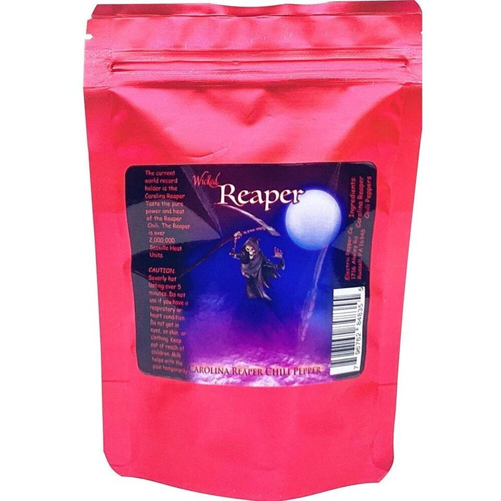 Wicked Carolina Reaper Chili Peppers 7 Whole Dried  World's Hottest